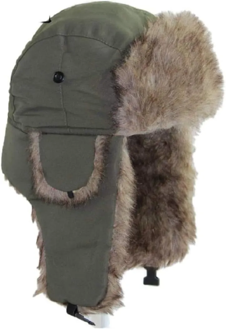 Lukitty Trapper Warm Russian Trooper Hat Winter Skiing Cap Women Men Windproof
