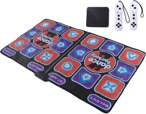 Luqeeg Musical Electronic Dance Mats, Double Player Dance Pad,Foldable Exercise Dance Mat with 2 Remote Controls with AV Cable Exercise Fitness Dance Step Pad Games for TV for Indoor