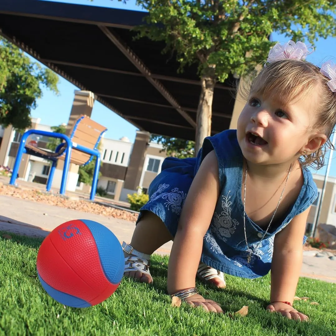 Macro Giant 6 Inch (Diameter) PU Foam Basketball, Set of 4, Basic Colors, Beginner, Training Practice, Playground, Preschool