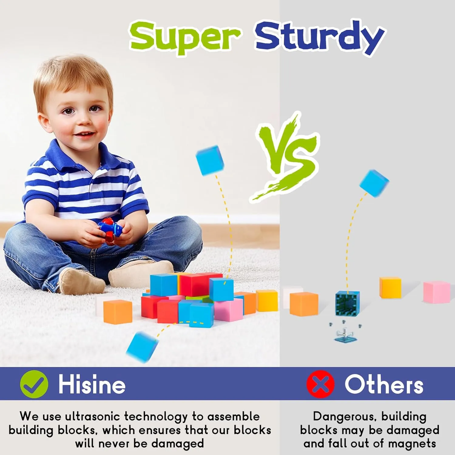 Magnetic Blocks, 48 PCS 1.22 inch Magnetic Building Blocks for Toddlers 3 4 5 6 7 8 Years Old Boys Girls Magnet Cube Toys for Sensory STEM Education Preschool Gifts for Kids Ages 3 (ESP. 3-8)