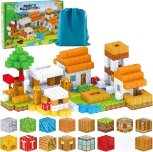 Magnetic Blocks Toys Set for 3  Year Old Kids, Sensory Fidget STEM Montessori Building Toy for Ages 6 7 8 9 10 Boys & Girls, Educational Magnet Tiles Gifts for Toddler