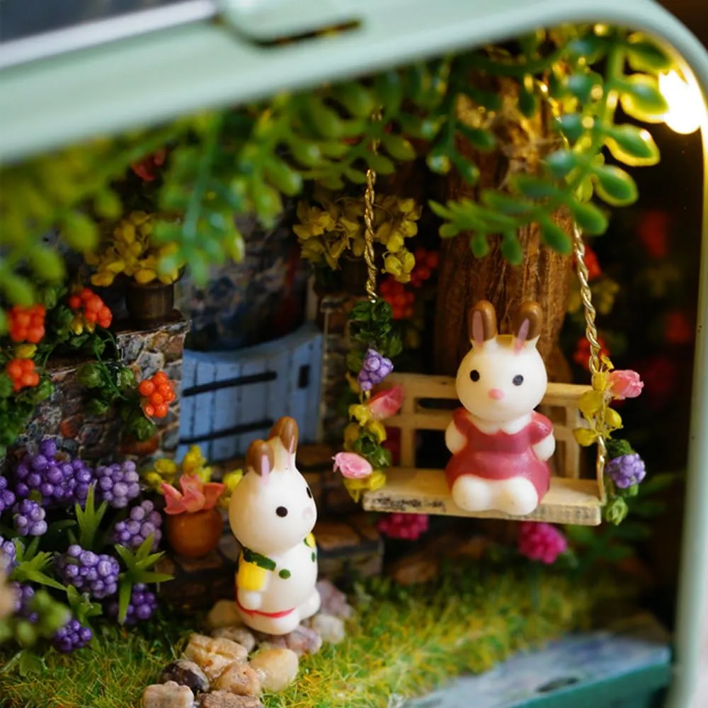 MAGQOO 3D Wooden Dollhouse Miniature DIY Doll House Kit with Furniture,DIY Box Theater Kit (Countryside Notes)