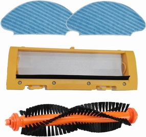 Main Roller Brush Middle Brush Cover for PUPPYOO R30 for Airbot A500 for Tefal Explorer Serie 20 40 RG6825 RG6871 RG6875 for Isweep X3 Robot Vacuum Cleaner Accessories with 2Pcs Mop Cloth