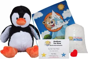Make Your Own Stuffed Animal 16" "Tux The Penguin - No Sew - Kit with Cute Backpack!