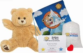 Make Your Own Stuffed Animal 16" "Furry Brown Bear - No Sew - Kit with Cute Backpack!