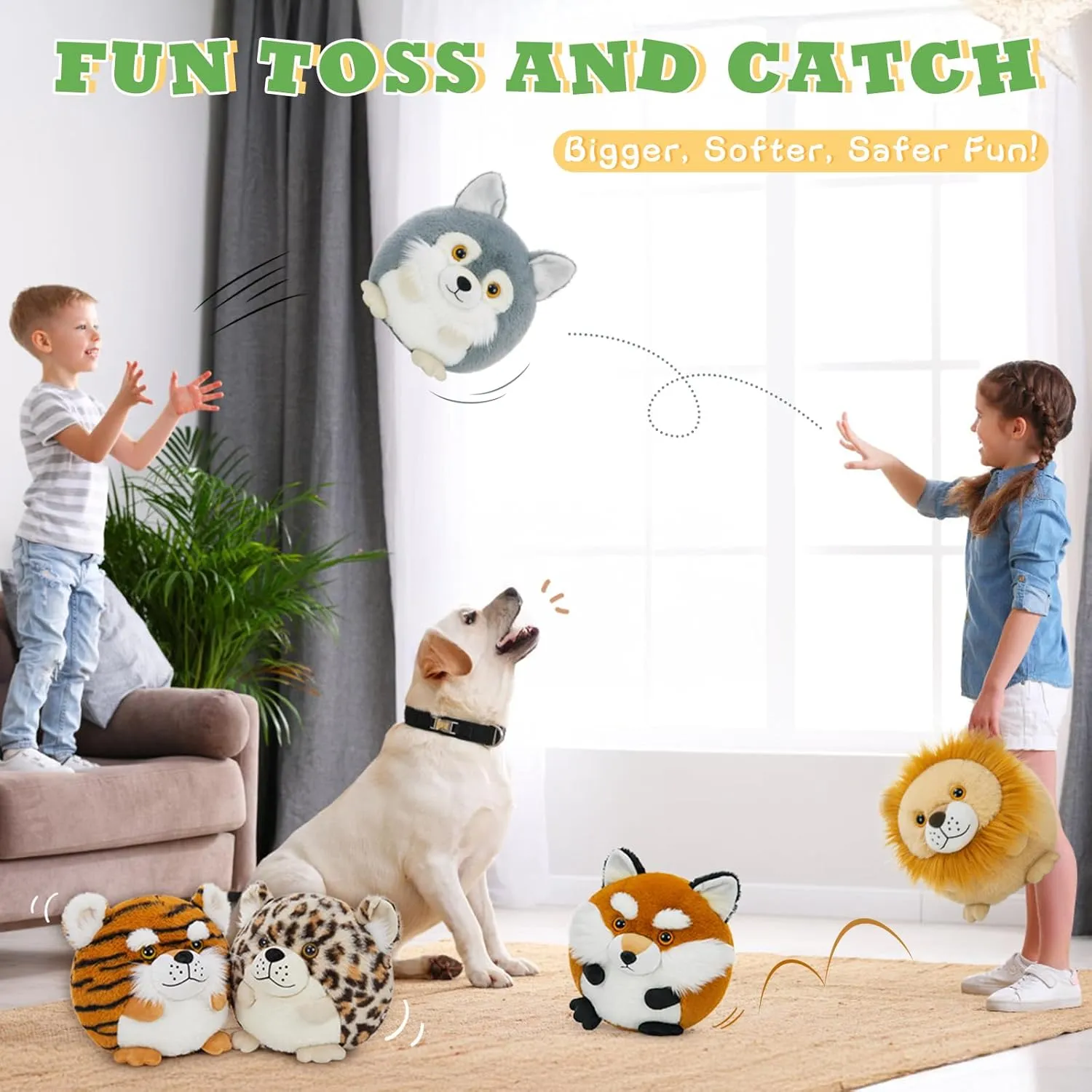 MaoGoLan 3 Pack Safari Stuffed Animals Bulk, 11'' Plush Lion Tiger Leopard Cheetah Toys Animal Shaped Throw Pillow for Teens Girls Kids Christmas Easter Valentine's Day Birthday Gift