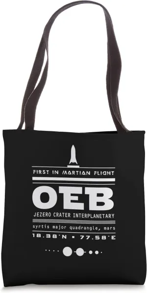 Mars Perseverance Rover Ingenuity Mini-Helicopter Rotorcraft Tote Bag