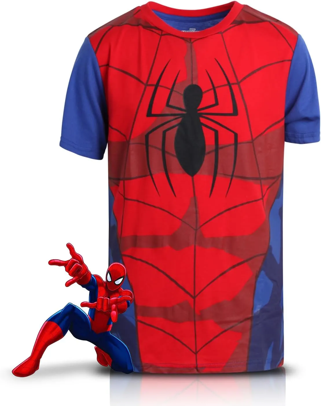 Marvel Avengers Spiderman Boys Shirts - Hulk Iron Man Captain America Thor Short Sleeve Graphic Tees for Toddler Boys & Kids