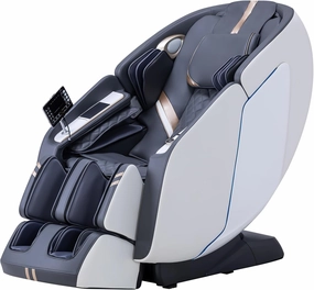 MassaMAX 4D Massage Chair - 2025 Full Body Massage Chair with Zero Gravity, Extended Footrest, SL Track, Yoga Stretch, Foot Rollers, and Heating Comfort with Mat & Cover (White)