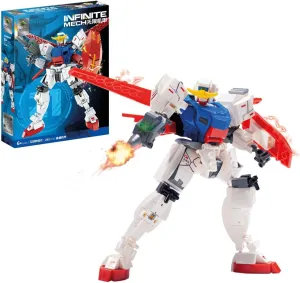 Mecha Robot Building Kit Compatible Bricks Main Brands Bricks - Set Inspired by Anime Robots and Chinese Culture Warriors (SSRM01 -Robot Mecha Striker Vanguard)