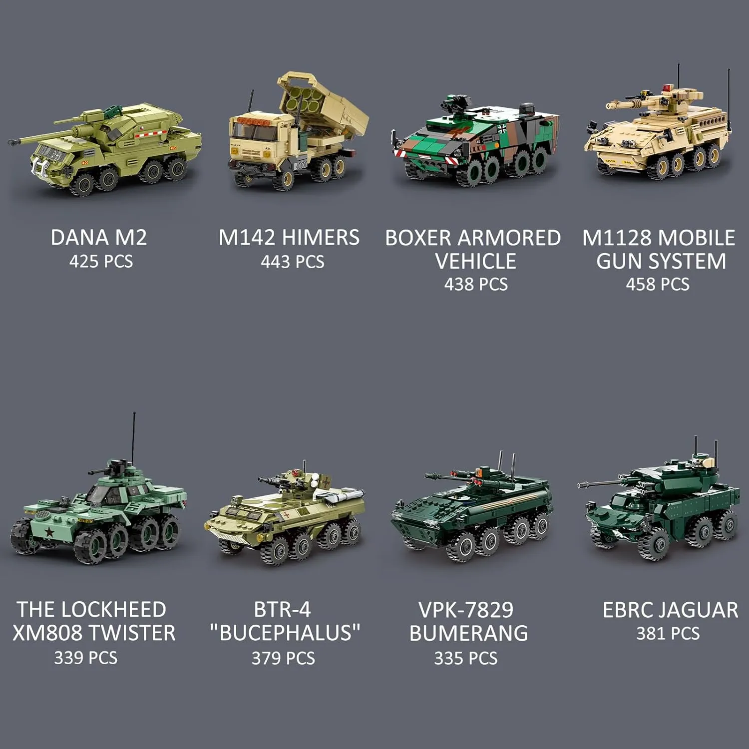 MEIEST Military Vehicle Building Blocks Sets,Armored Model Brick Set Highly Detailed Set for Military Enthusiast, Teens and Adults (M142 HIMERS)