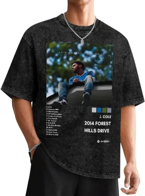 Men Shirt,Washed Vintage T Shirt Crewneck Shirt for Men