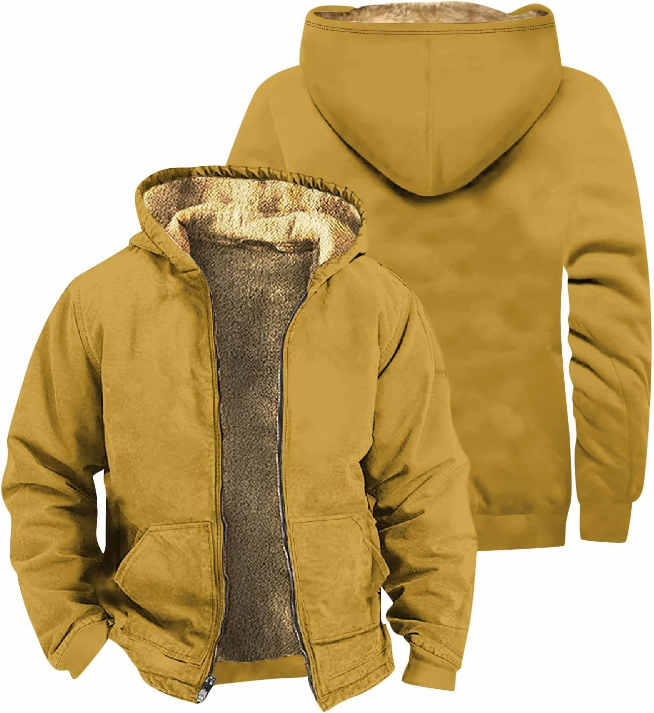 Men's Long Winter Coat Heavyweight Down Jacket Winter Warm Tactical Jackets Casual Zipper Casual Hoodies Plus Size