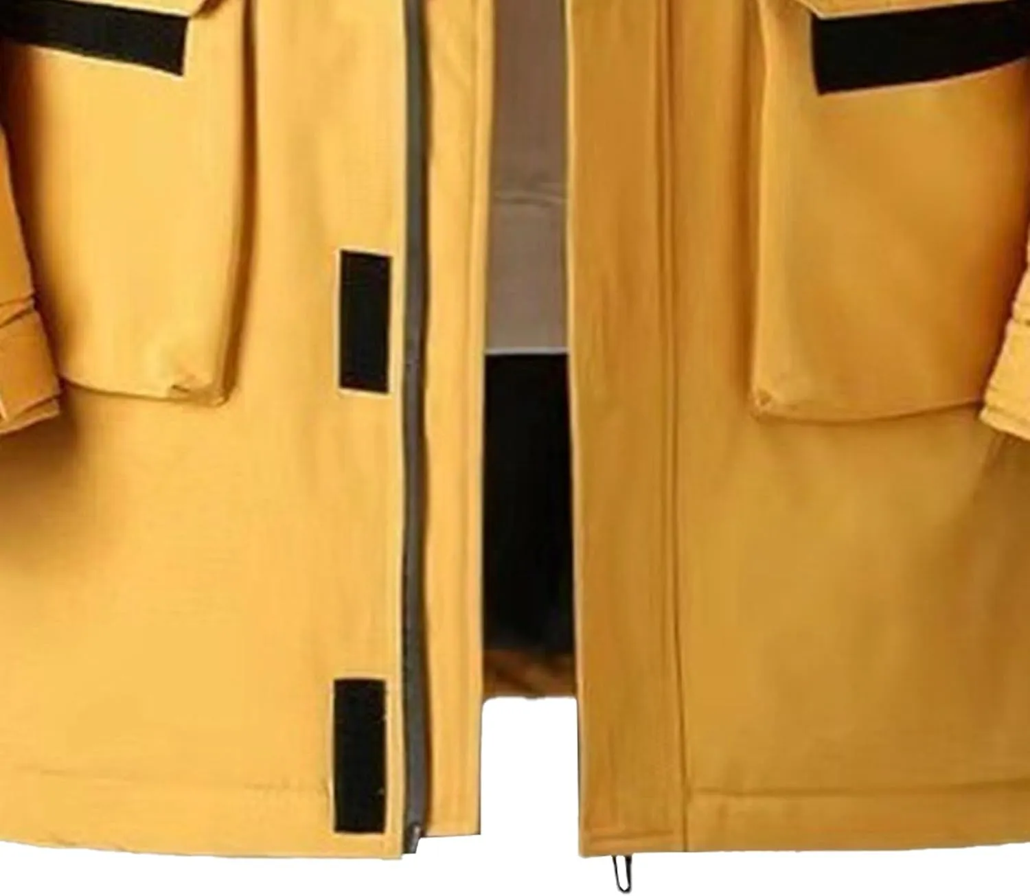 Mens Long Windproof Hooded Jacket Water-Repellent Jackets for Ski Outdoor Winter Quilted Zip Male Puffer Parka