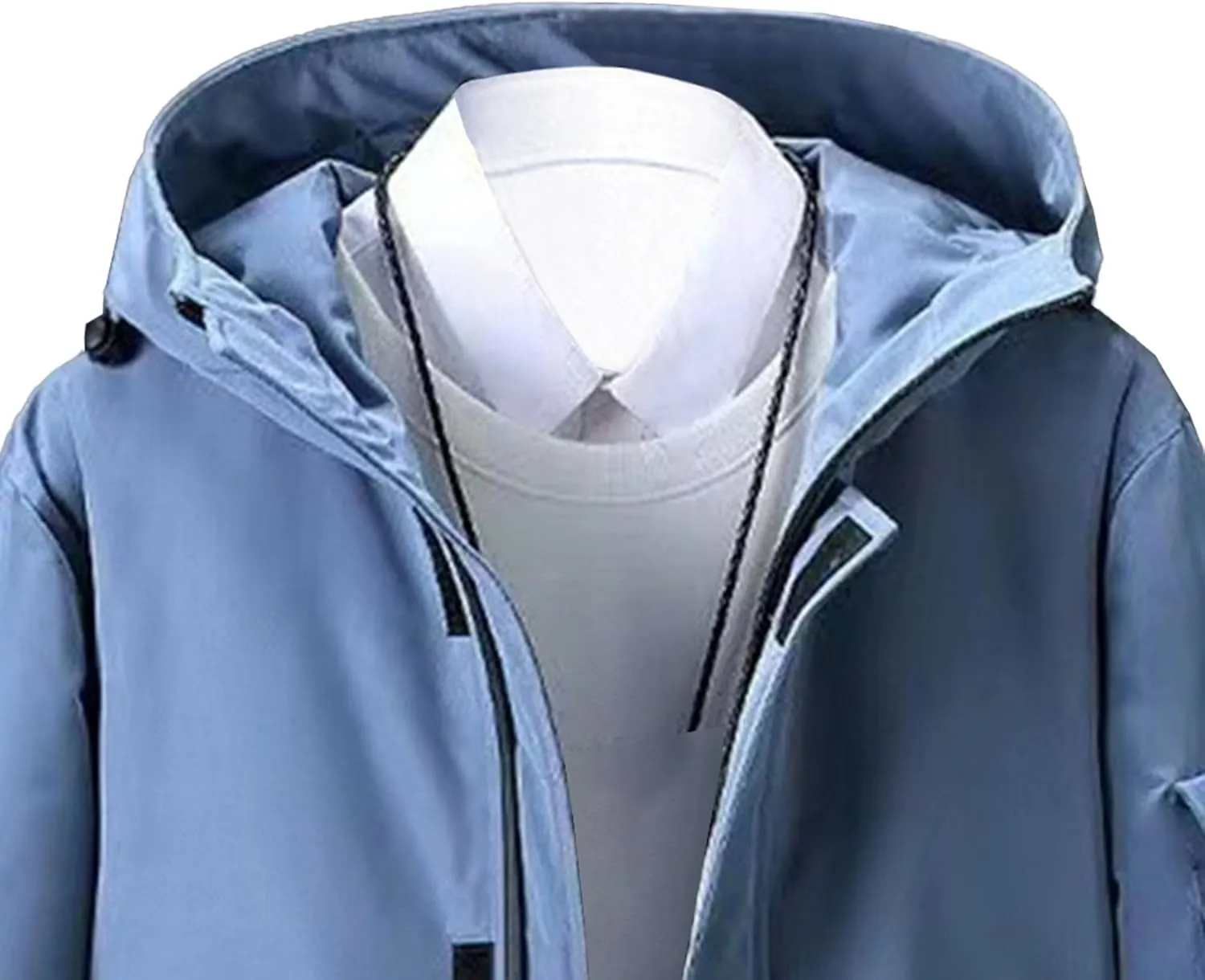 Mens Long Windproof Hooded Jacket Water-Repellent Jackets for Ski Outdoor Winter Quilted Zip Male Puffer Parka