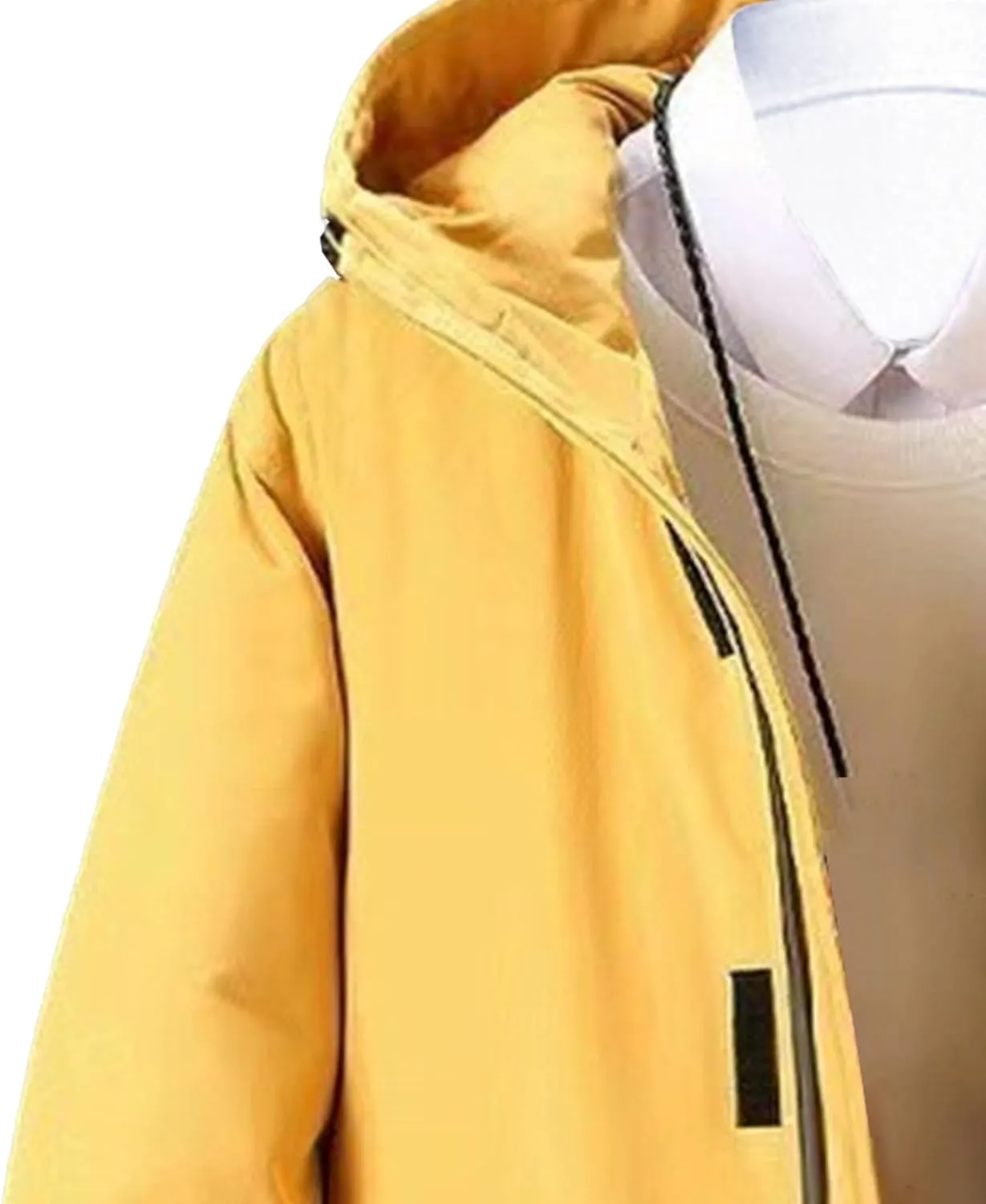 Mens Long Windproof Hooded Jacket Water-Repellent Jackets for Ski Outdoor Winter Quilted Zip Male Puffer Parka