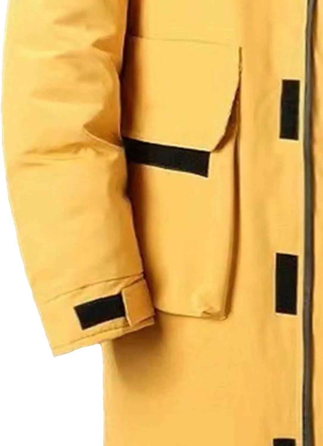 Mens Long Windproof Hooded Jacket Water-Repellent Jackets for Ski Outdoor Winter Quilted Zip Male Puffer Parka