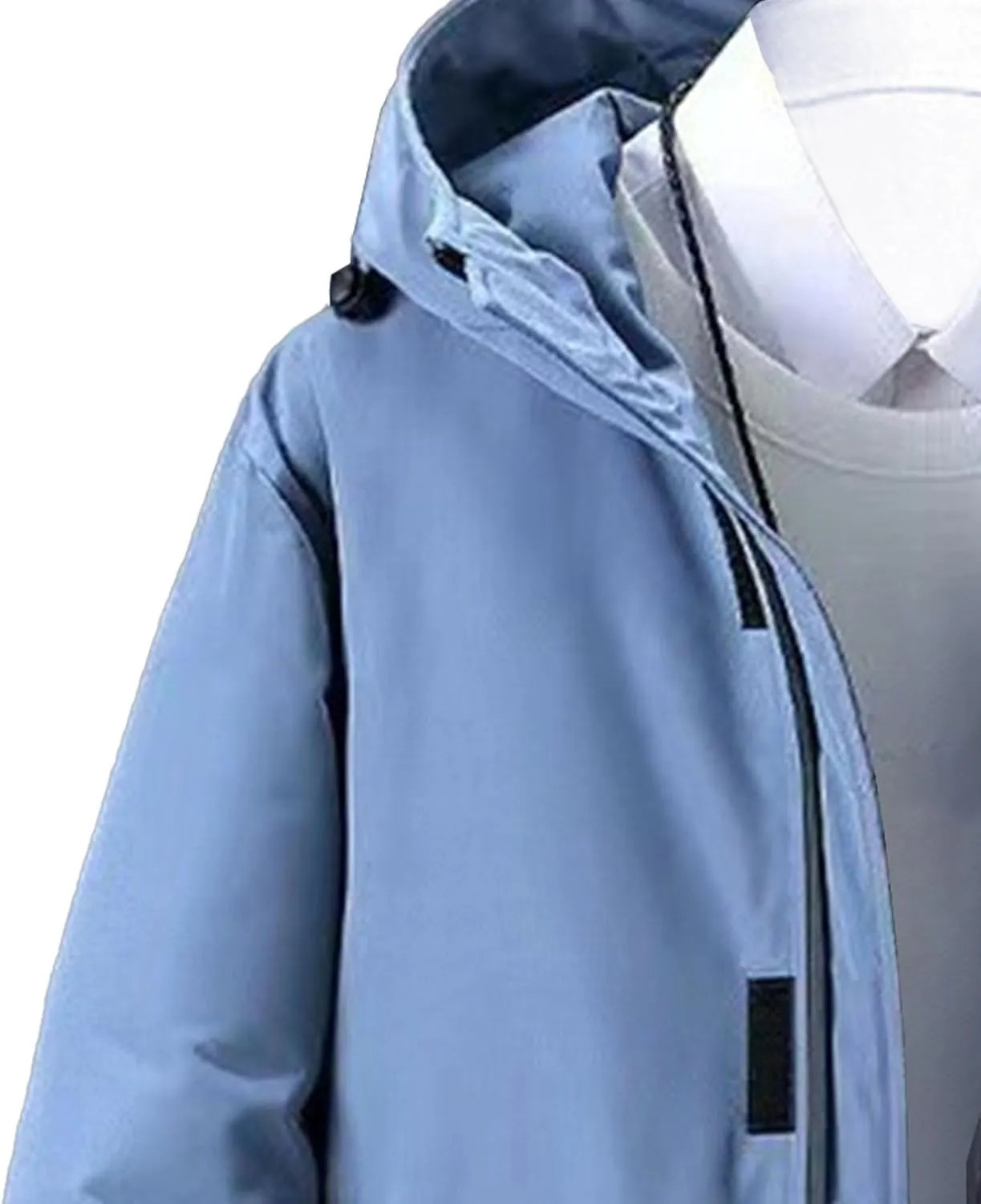 Mens Long Windproof Hooded Jacket Water-Repellent Jackets for Ski Outdoor Winter Quilted Zip Male Puffer Parka