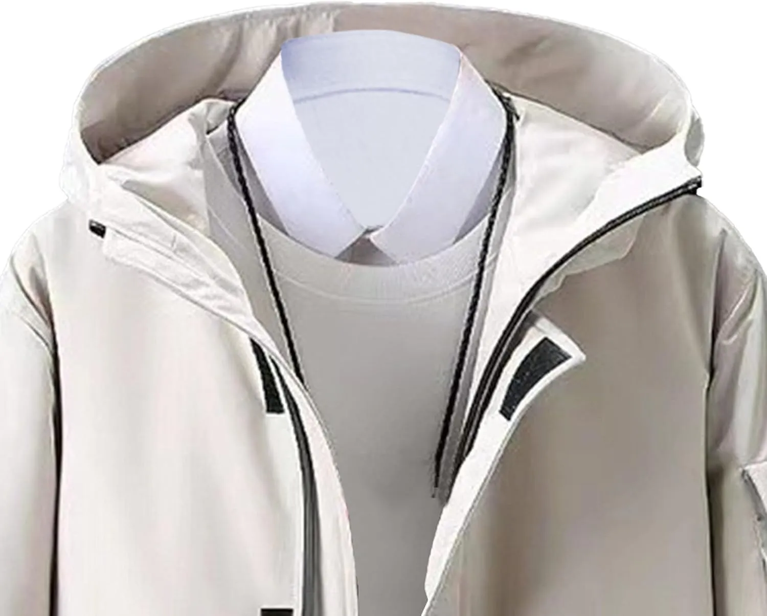 Mens Long Windproof Hooded Jacket Water-Repellent Jackets for Ski Outdoor Winter Quilted Zip Male Puffer Parka