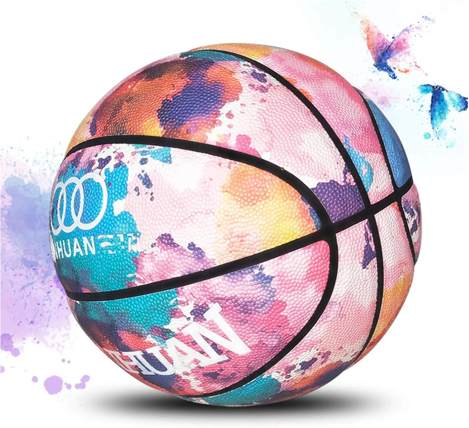 Men/Women's Basketball Size 6/7 - College Basketball 28.5" with Pump for Indoor and Outdoor - Official Size and Weight - For Women, Girls, Boys and Youth