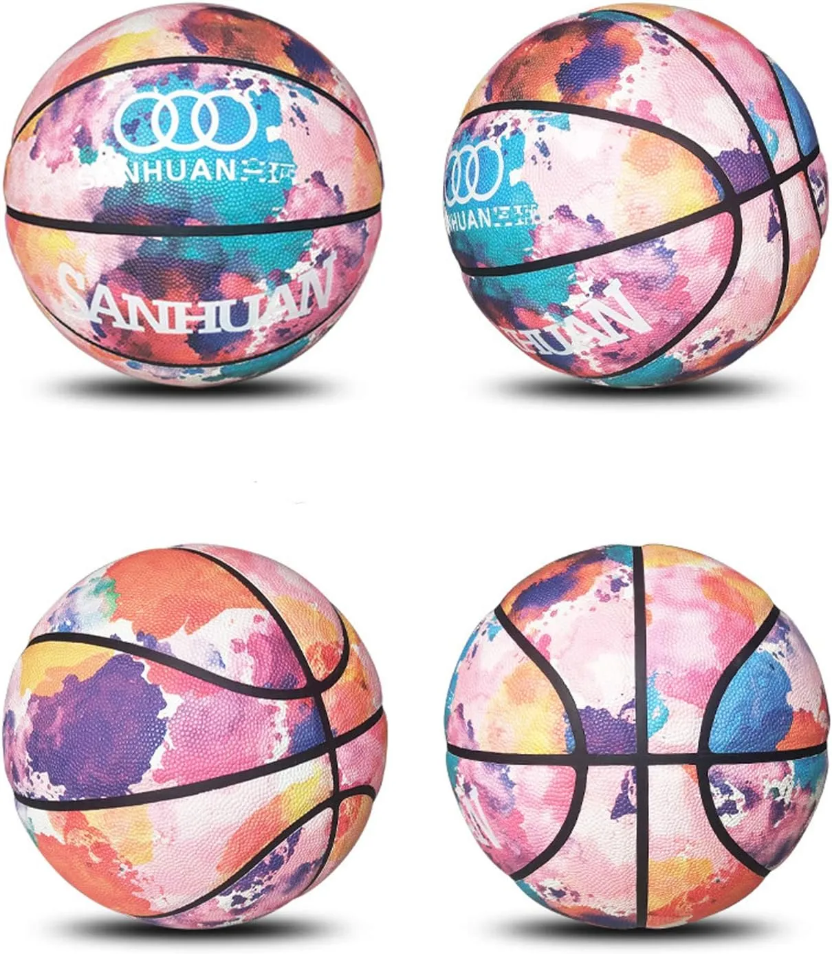 Men/Women's Basketball Size 6/7 - College Basketball 28.5" with Pump for Indoor and Outdoor - Official Size and Weight - For Women, Girls, Boys and Youth