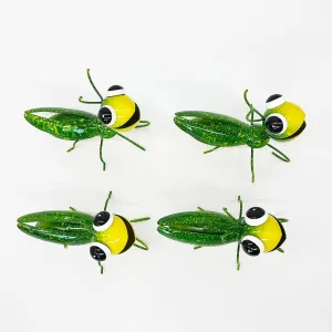 Metal Yard Art Cute Grasshopper Garden Decor Patio Porch Decorations Backyard Ornaments (4Grasshopper)