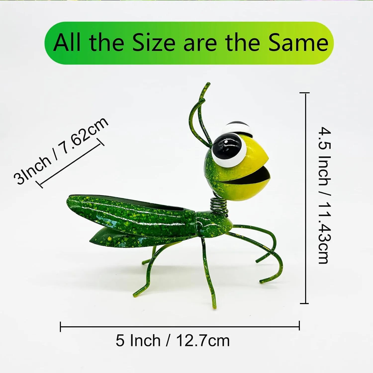 Metal Yard Art Cute Grasshopper Garden Decor Patio Porch Decorations Backyard Ornaments (4Grasshopper)