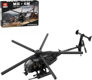 MH-6 Little Bird Helicopter Building Blocks Set, Mocsage MOC-88275 Helicopter Building Model, 595PCS Building Parts for Teens Adults, Gift for Military Enthusiasts