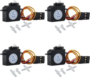 Micro 2.1g Servo DM-S0020 Super Mini Digital Servo 2g Ultra-Lightweight Coreless Servo for RC Hobby Helicopter (Pack of 4)