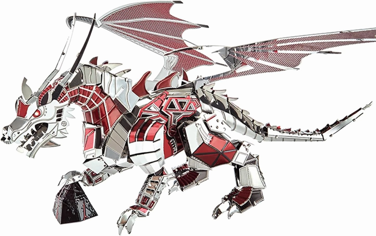 Microworld 3D Metal Puzzle, Mechanical Flying Dragon Metal Model Kits, Brain Teaser DIY Challenge 3D Puzzle for Adult Art Craft