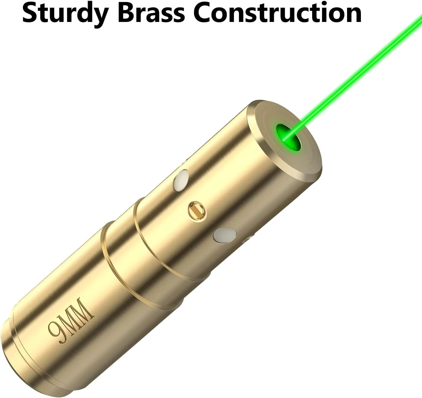 MidTen Green Laser Bore Sight 223 5.56mm 9mm Laser Boresighter with 4 Sets of Batteries