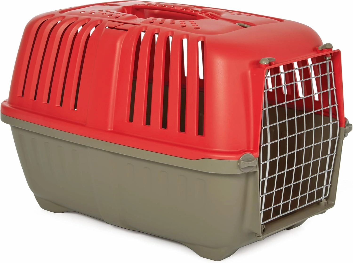 MidWest Homes for Pets Spree Travel Pet Carrier, Dog Carrier Features Easy Assembly and Not The Tedious Nut & Bolt Assembly of Competitors, Red, 24-Inch Small Dog Breeds (1424SPR)