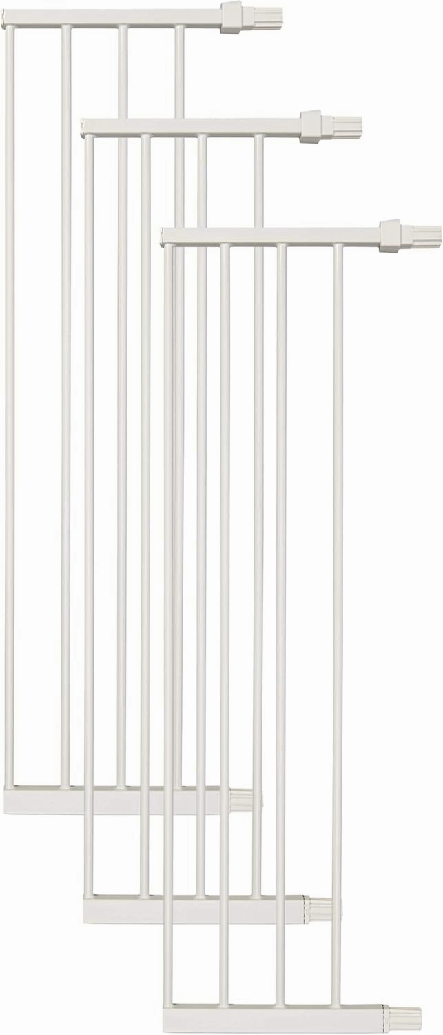 MidWest Homes for Pets Steel Pet Gate Extension; Pet Gate Extension Measures 11' Wide x 39' High in Soft White (Fits MW Model # 2939SW) (Pack of 3)