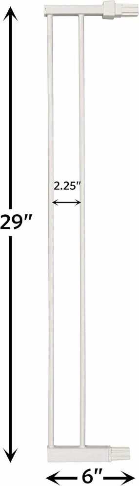MidWest Homes for Pets Steel Pet Gate Extension; Pet Gate Extension Measures 6' Wide x 29' High in Soft White (Fits MW Model # 2929SW) (Pack of 2)