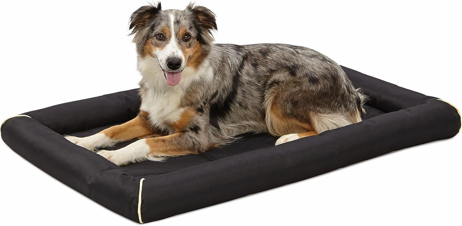 MidWest Homes for Pets Water Repellant Easy Wipe Clean Ultra-Rugged MAXX Dog Beds, Super Durable Dog Bed Designed to Fit 42-inch Dog Crates, Features Slip Resistant Bottom, Part 40542-BK, Black