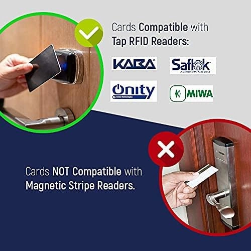 MIFARE Classic 1K RFID Smart Cards (500 pack) 13.56MHz ISO14443A Blank RFID Hotel Key Cards Printable (no mag stripe) (500)