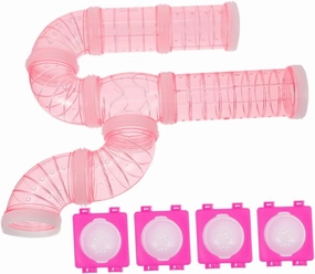 Milisten Hamster Tube Set 16pcs Adventure Tunnel Easy Connect Rat Cage Pipes for Small Pet Play