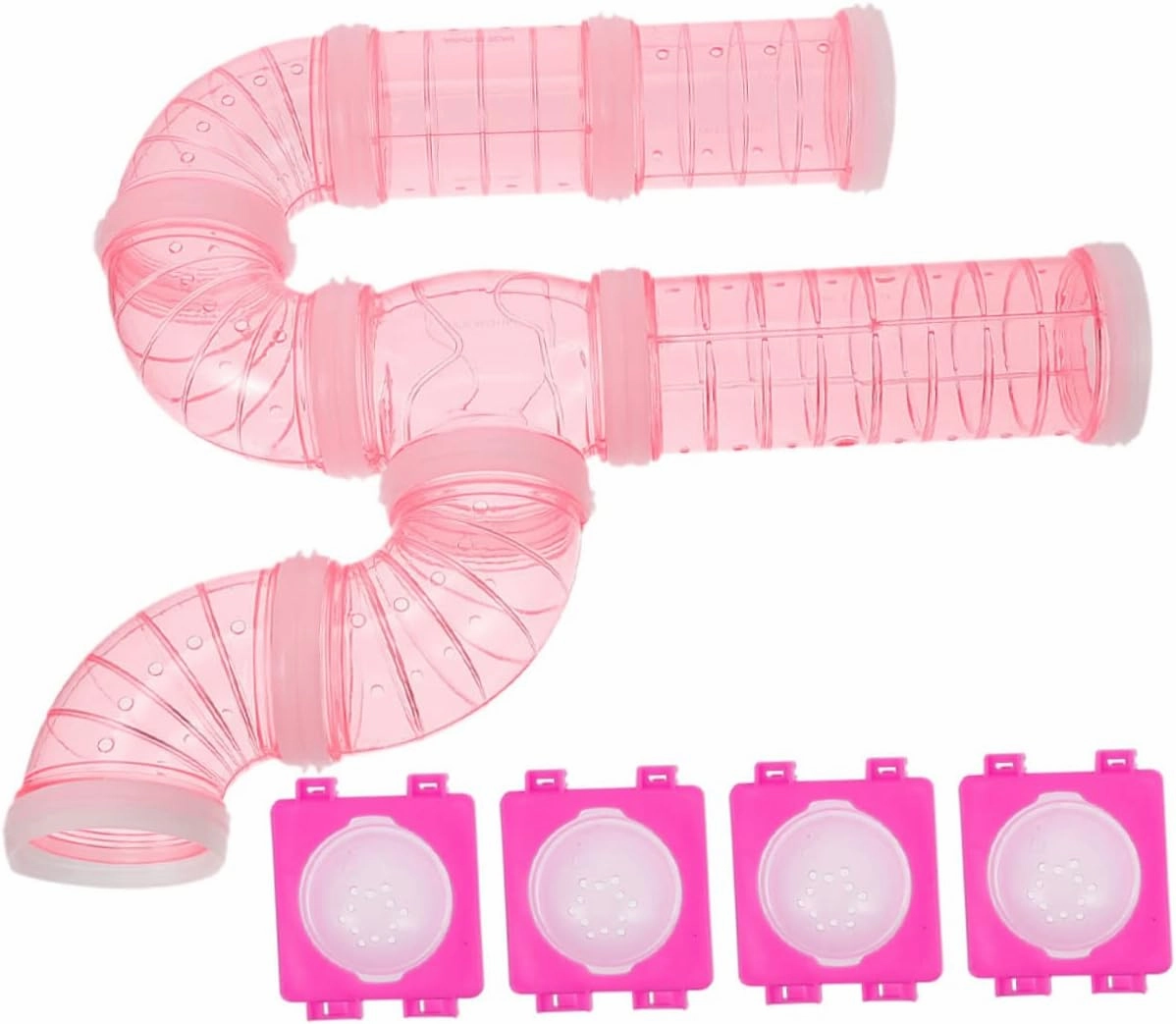 Milisten Hamster Tube Set 16pcs Adventure Tunnel Easy Connect Rat Cage Pipes for Small Pet Play