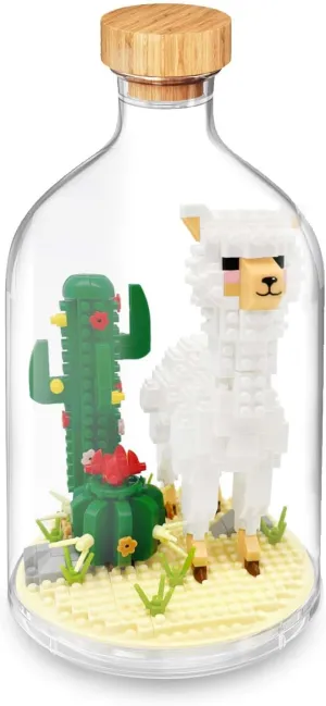 Mini Animals Building Blocks Sets, Cute Alpaca Building Set Animal Figures for Office Home Decor, Micro Mini Bricks Creative Birthday Gifts for Adults Ages 14 