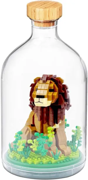 Mini Animals Building Blocks Sets, Cute Lion Building Set Animal Figures for Office Home Decor, DIY Birthday Gifts, Party Favors for Boys Girls Adults