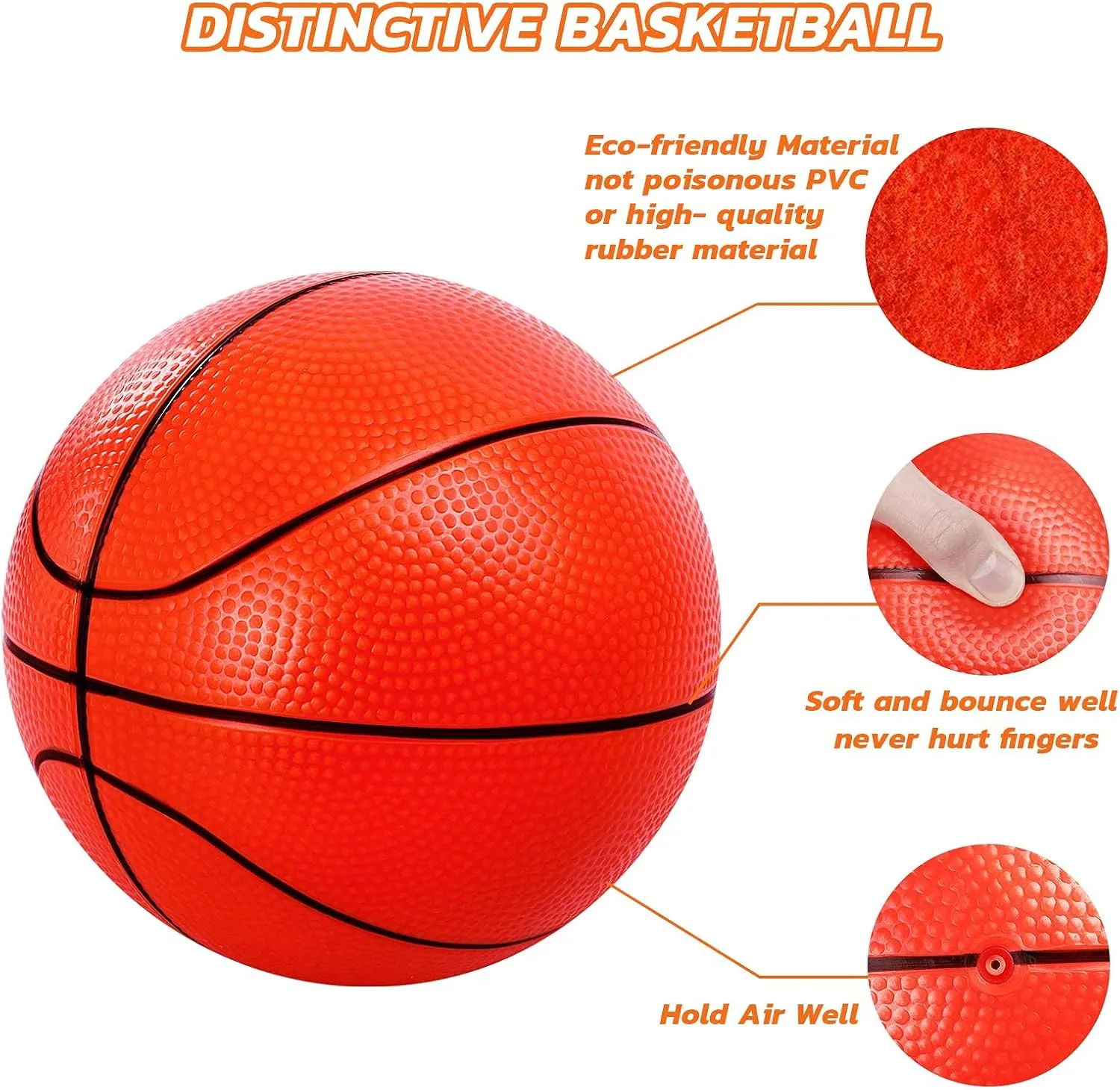 Mini Basketball Replacement 8.5 Inch Pool Basketballs Ball Hoop Indoor Outdoor Toy, Fits All Standard Swimming Pool Basketball Hoop Pool Game Toy Water Games
