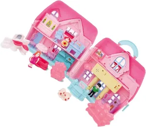 Mini House Toy for Girls Doll House Kit DIY Lightweight Portable Fantasy Decorative Present Color