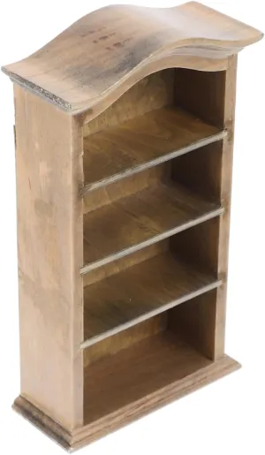 Miniature Bookshelf Model Vintage Dollhouse Furniture Display Shelf for DIY Decor Compact Storage for House for Bedroom Dining Room Accessories