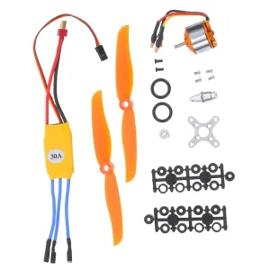 Mobestech 1 Set Brushless Motor for Rc Aircraft Precision Speed Control Motor Part for Long Flight Times Rc Airplane Helicopter Accessories Set