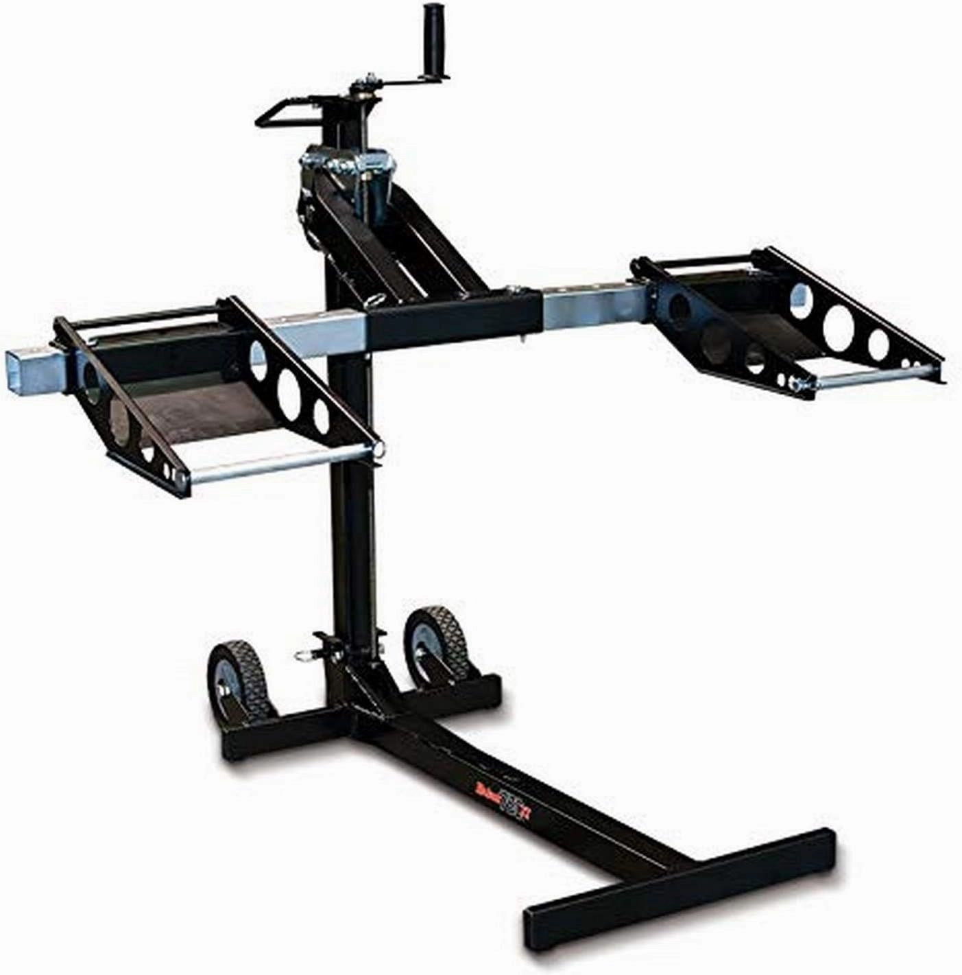 MoJack MJ750XT Riding Lawn Mower Lift: 750lb Capacity, Adjustable Wheel Span, Sturdy Design - Ideal for Lawn Tractors, ZTR Riding Mowers, ATVs, and Motorcycles - Maintenance & Repairs, Black