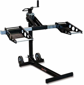 MoJack MJ750XT Riding Lawn Mower Lift: 750lb Capacity, Adjustable Wheel Span, Sturdy Design - Ideal for Lawn Tractors, ZTR Riding Mowers, ATVs, and Motorcycles - Maintenance & Repairs, Black