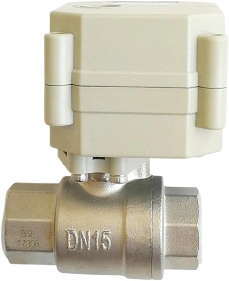 Motorized Valves TF15-S2-C DN15 Motorized Crane BSP/NPT 1/2'' SS304 Electric Water Valve for Automatic Control Production(BSP,DC24V_CR702)