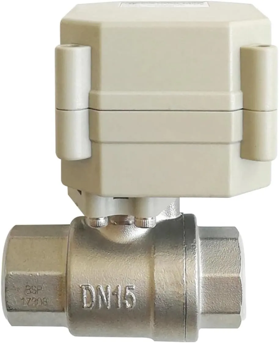 Motorized Valves TF15-S2-C DN15 Motorized Crane BSP/NPT 1/2'' SS304 Electric Water Valve for Automatic Control Production(BSP,DC24V_CR702)