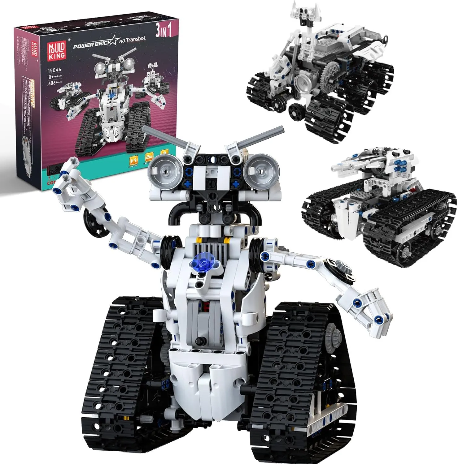 Mould King Building Sets STEM Projects Robot, Remote & APP Control Creative 3in1 Robot Kits, Planet Explorer Robot Building Sets, Programmable Robotics Building Kits for Boys Girls Kids Age 8 (435PCS)