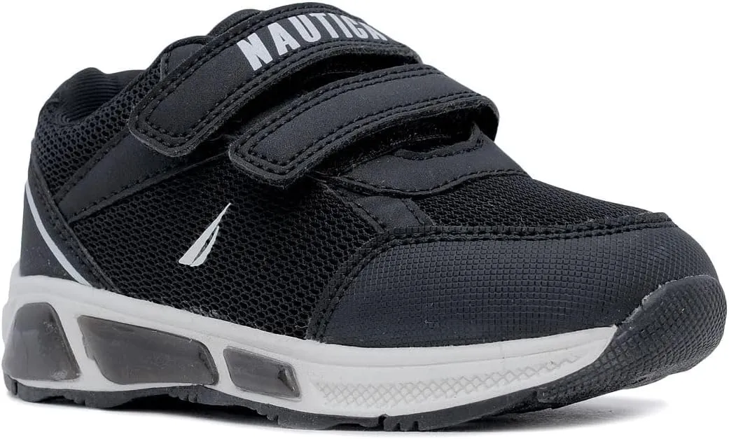 Nautica Kids' Light-Up Flashing Sneaker Athletic Running Shoes with Strap | Fashionable and Fun for Boys and Girls | Available in Toddler and Little Kid Sizes